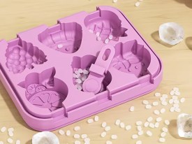 Molde silicona 6 chupetines frutales 